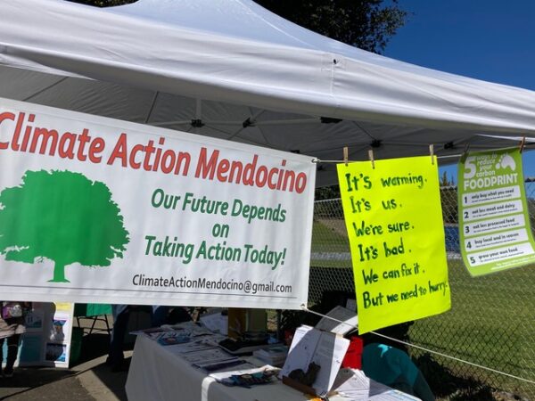 Climate Action Mendocino booth.